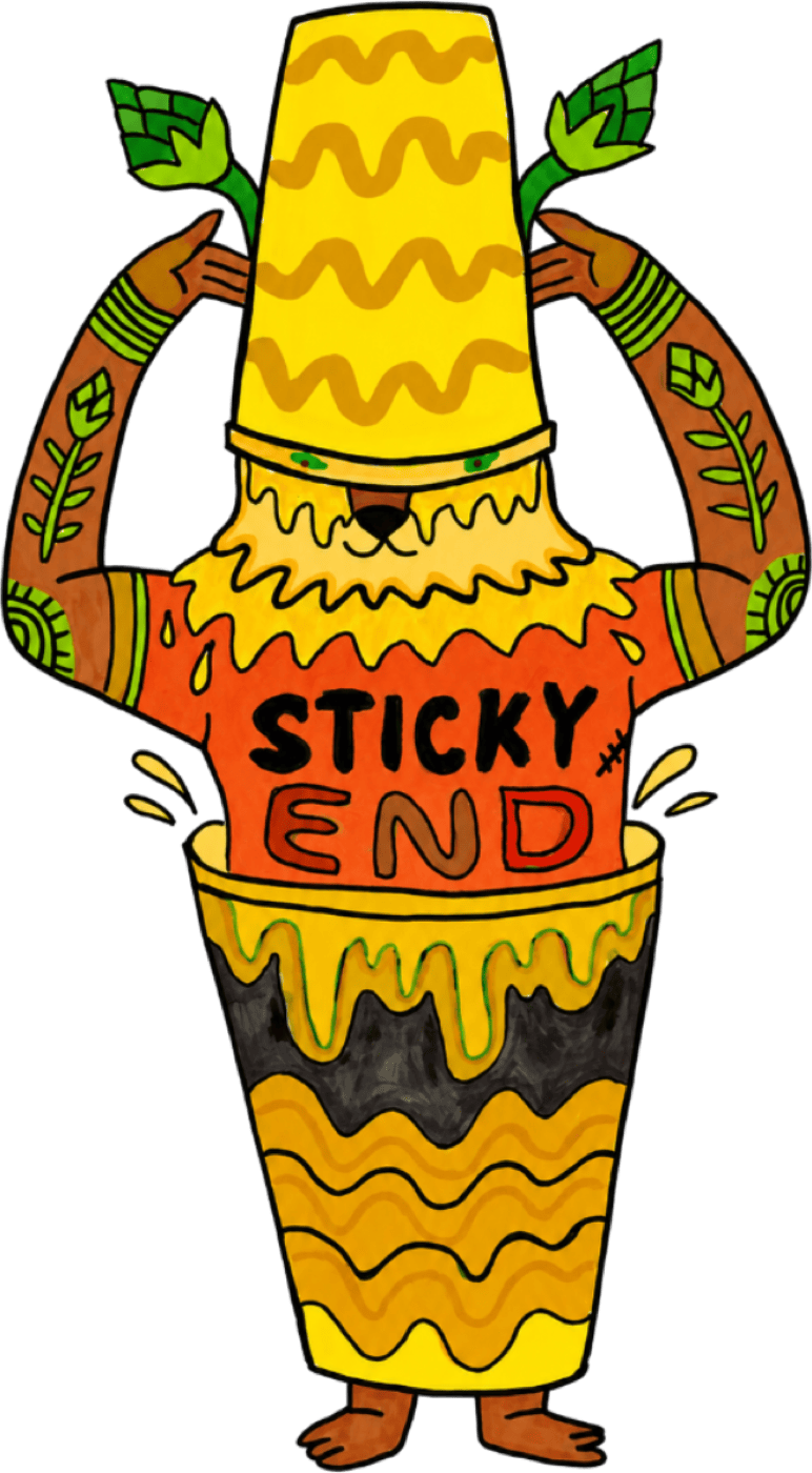 Sticky End can artwork